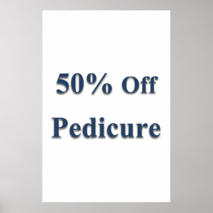 Salon Barbershop Posters 50% Off Pedicure