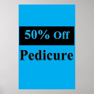 Salon Barbershop Posters 50% Off Pedicure
