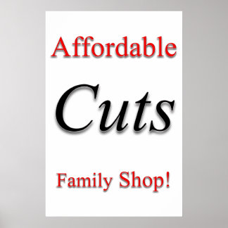 Salon Barbershop Posters Affordable Cuts!