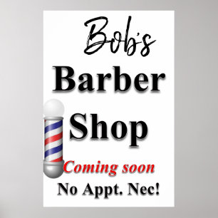 Salon Barbershop Posters Barbershop Coming Soon