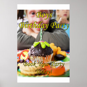 Salon Barbershop Posters Boys Birthday Haircut 