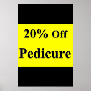 Salon Barbershop Posters Combo 20% Off Pedicure
