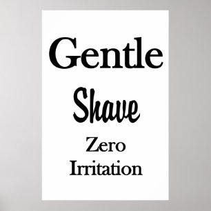 Salon Barbershop Posters Gentle Shave 