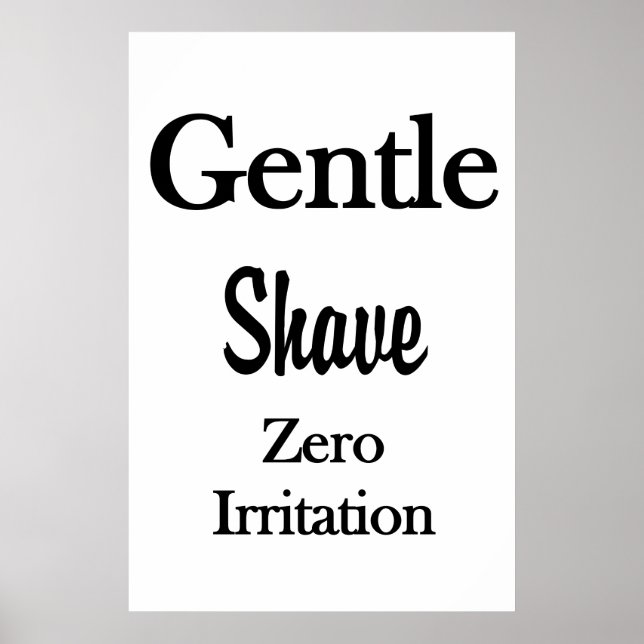 Salon Barbershop Posters Gentle Shave  (Front)