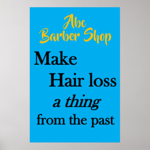 Salon Barbershop Posters Hair Loss 