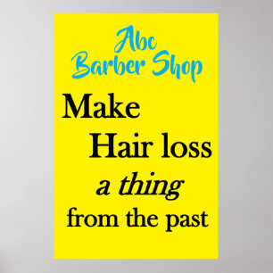 Salon Barbershop Posters Hair Loss
