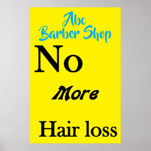 Salon Barbershop Posters Hair Loss 
