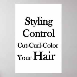 Salon Barbershop Posters Hair Styling Control
