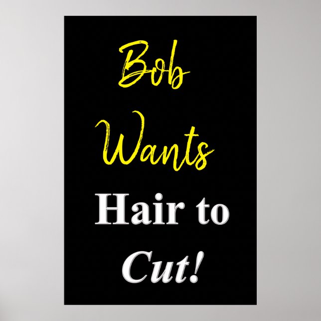 Salon Barbershop Posters Hair to Cut (Front)