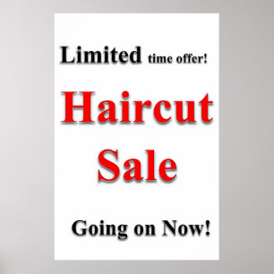 Salon Barbershop Posters Haircut Sale