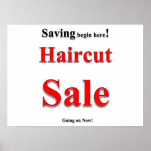 Salon Barbershop Posters Haircut Sale!