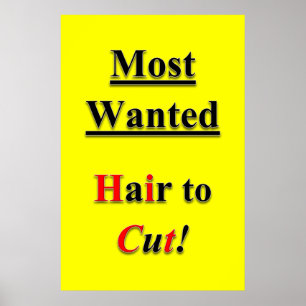 Salon Barbershop Posters Haircut Sale Most Wanted