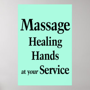 Salon Barbershop Posters Massage Healing Hands