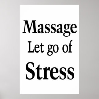 Salon Barbershop Posters Massage Stress