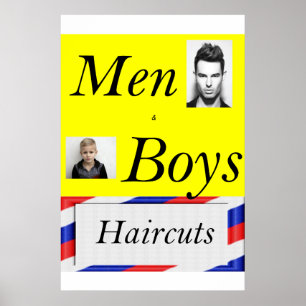 Salon Barbershop Posters Men & Boys Haircut 