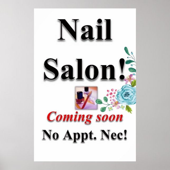 Salon Barbershop Posters Nail Salon (Front)