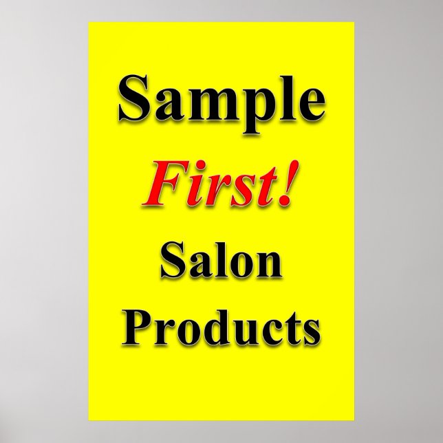 Salon Barbershop Posters Sample Sale Products (Front)