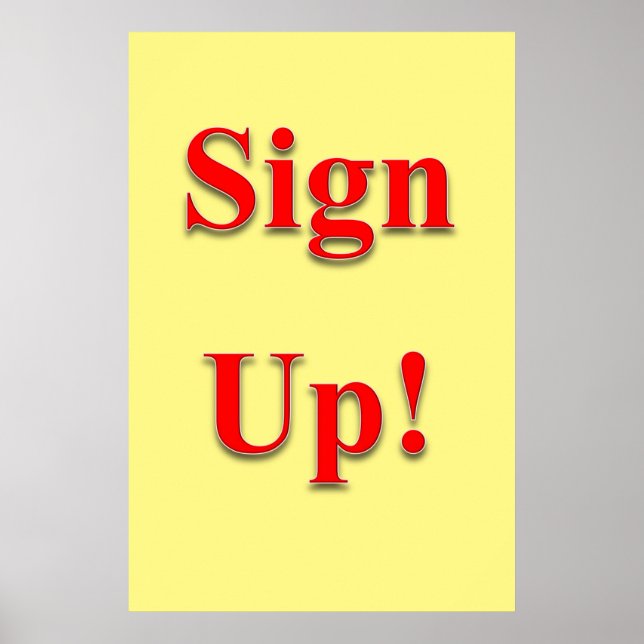 Salon Barbershop Posters Sign Up (Front)