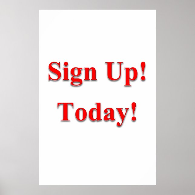 Salon Barbershop Posters Sign Up Today (Front)