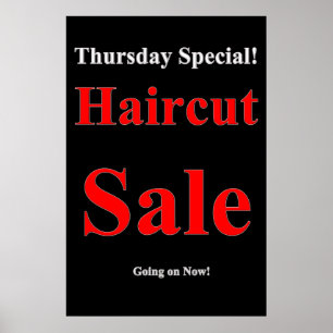 Salon Barbershop Posters Thursday Haircut Sale