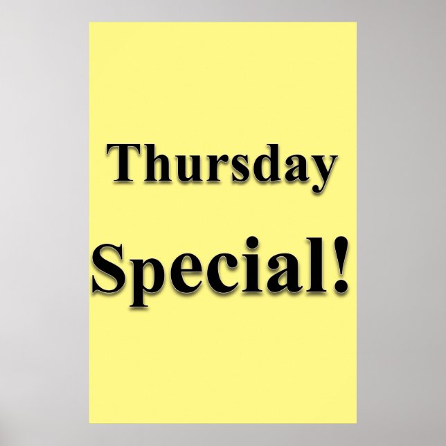 Salon Barbershop Posters Thursday Special (Front)