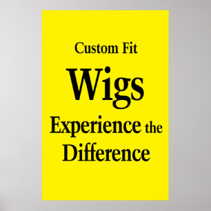 Salon Barbershop Posters Wigs Custom Fit 