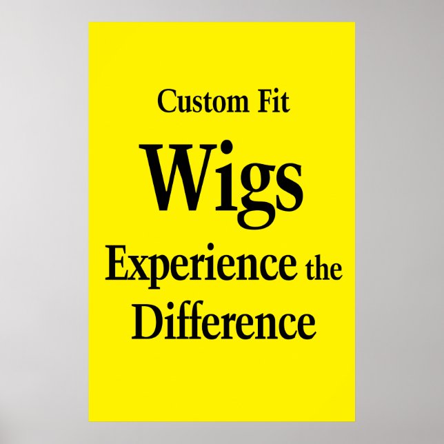 Salon Barbershop Posters Wigs Custom Fit  (Front)