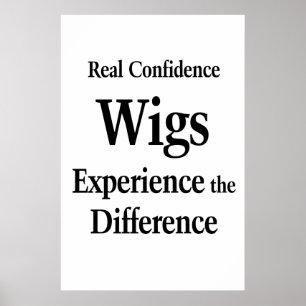 Salon Barbershop Posters Wigs Real Confidence 