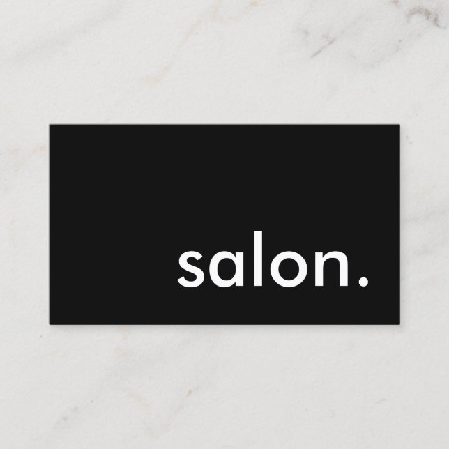 salon. business card (Front)