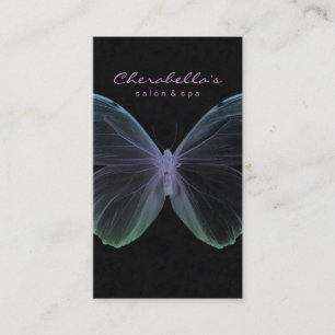 Salon Business Card Spa Butterfly Blue Purple