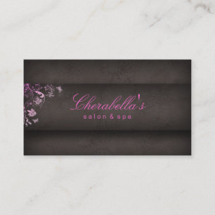 Salon Business Card Spa Butterfly Pink
