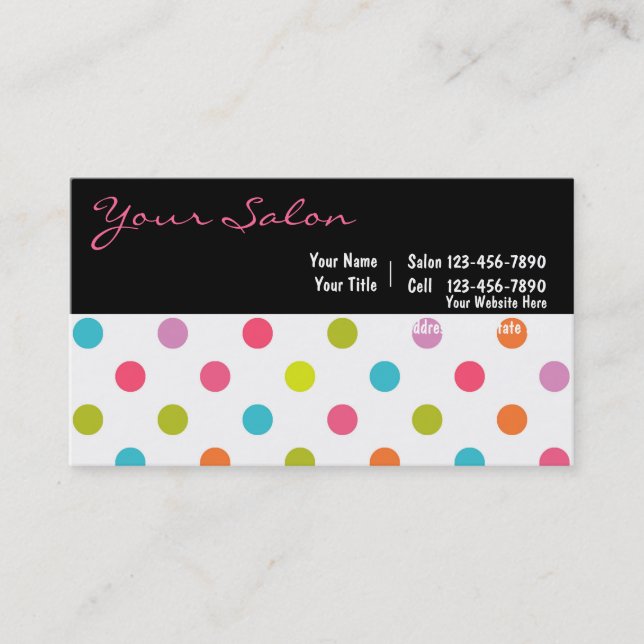 Salon Business Cards Large Format (Front)