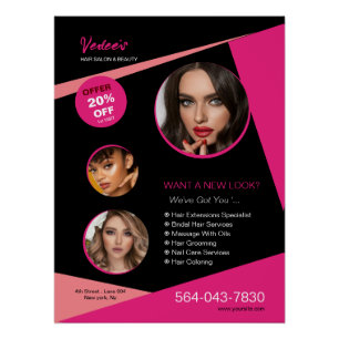 Salon Business Custom Glossy Poster