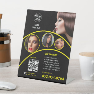 Salon Business Custom Pedestal Sign