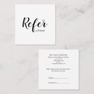 Salon Business Promotional Referral Card