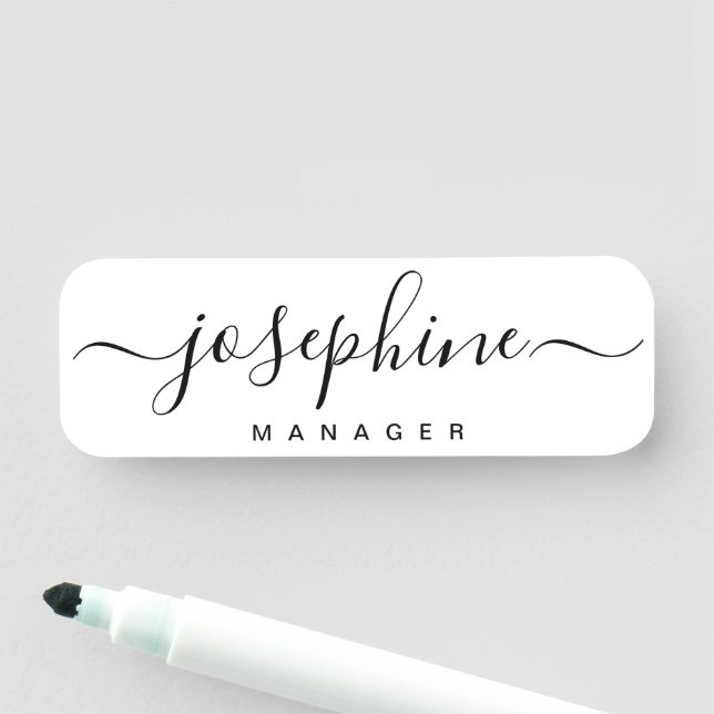 Salon business Simple Elegant Custom script name Tag (In Situ)