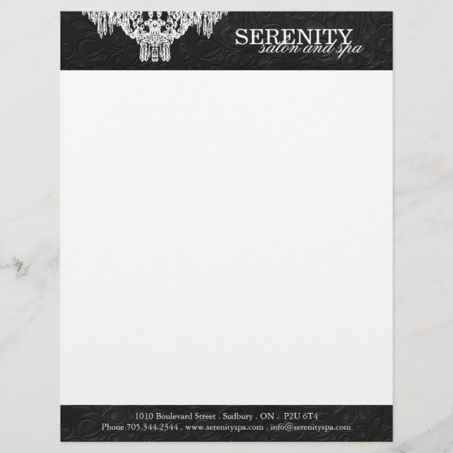 Salon Chandelier Letterhead (Front)