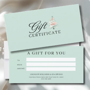 SALON CHRISTMAS TREE BUSINESS CERTIFICATE 