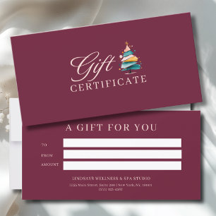 SALON CHRISTMAS TREE BUSINESS CERTIFICATE
