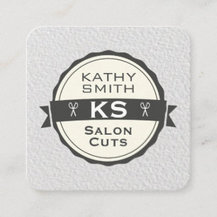 Salon Cuts Hair Stylist Square Business Card