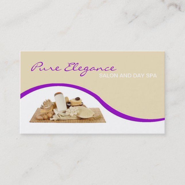 Salon Day Spa Massage Therapist Supp Business Card (Front)