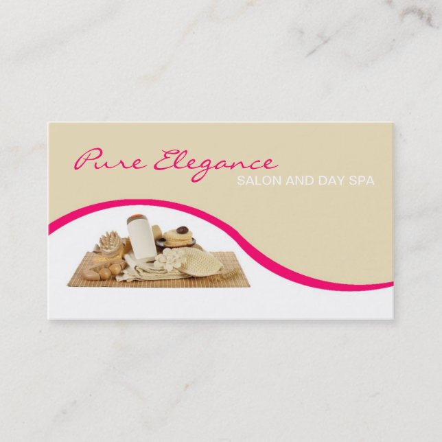Salon Day Spa Massage Therapist Supp Business Card (Front)