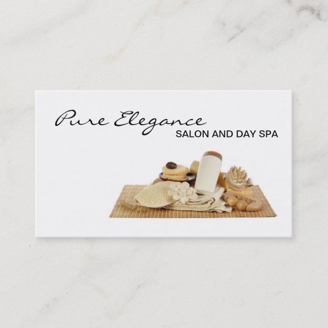 Salon Day Spa Massage Therapist Supp Business Card (Front)