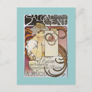 Salon des Cent. ~ Alphonse Mucha Postcard