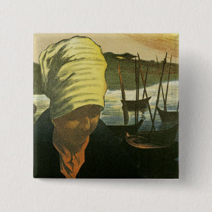 Salon Des Cent ~ Etudes de F. Gottlob 15 Cm Square Badge