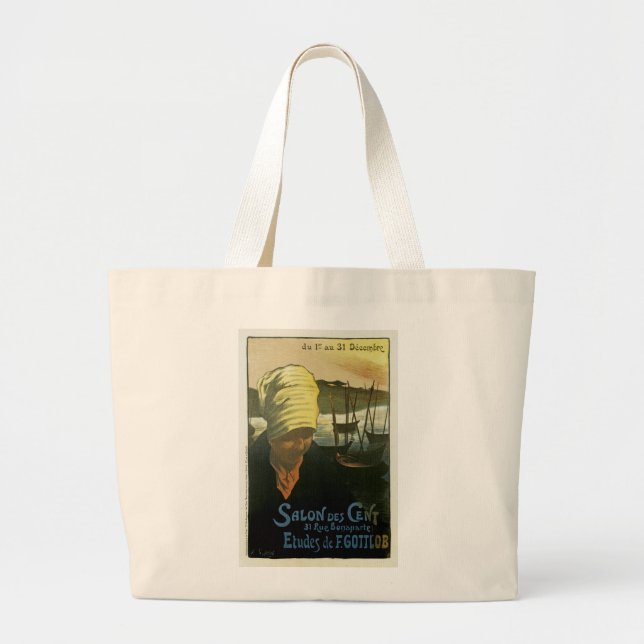 Salon Des Cent ~ Etudes de F. Gottlob Large Tote Bag (Front)