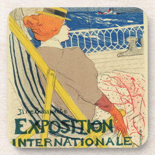 Salon des Cents by Toulouse Lautrec, Art Nouveau Coaster