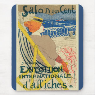 Salon des Cents by Toulouse Lautrec, Art Nouveau Mouse Mat