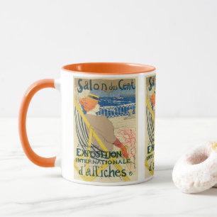 Salon des Cents by Toulouse Lautrec, Art Nouveau Mug