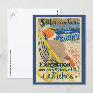 Salon des Cents by Toulouse Lautrec, Art Nouveau Postcard